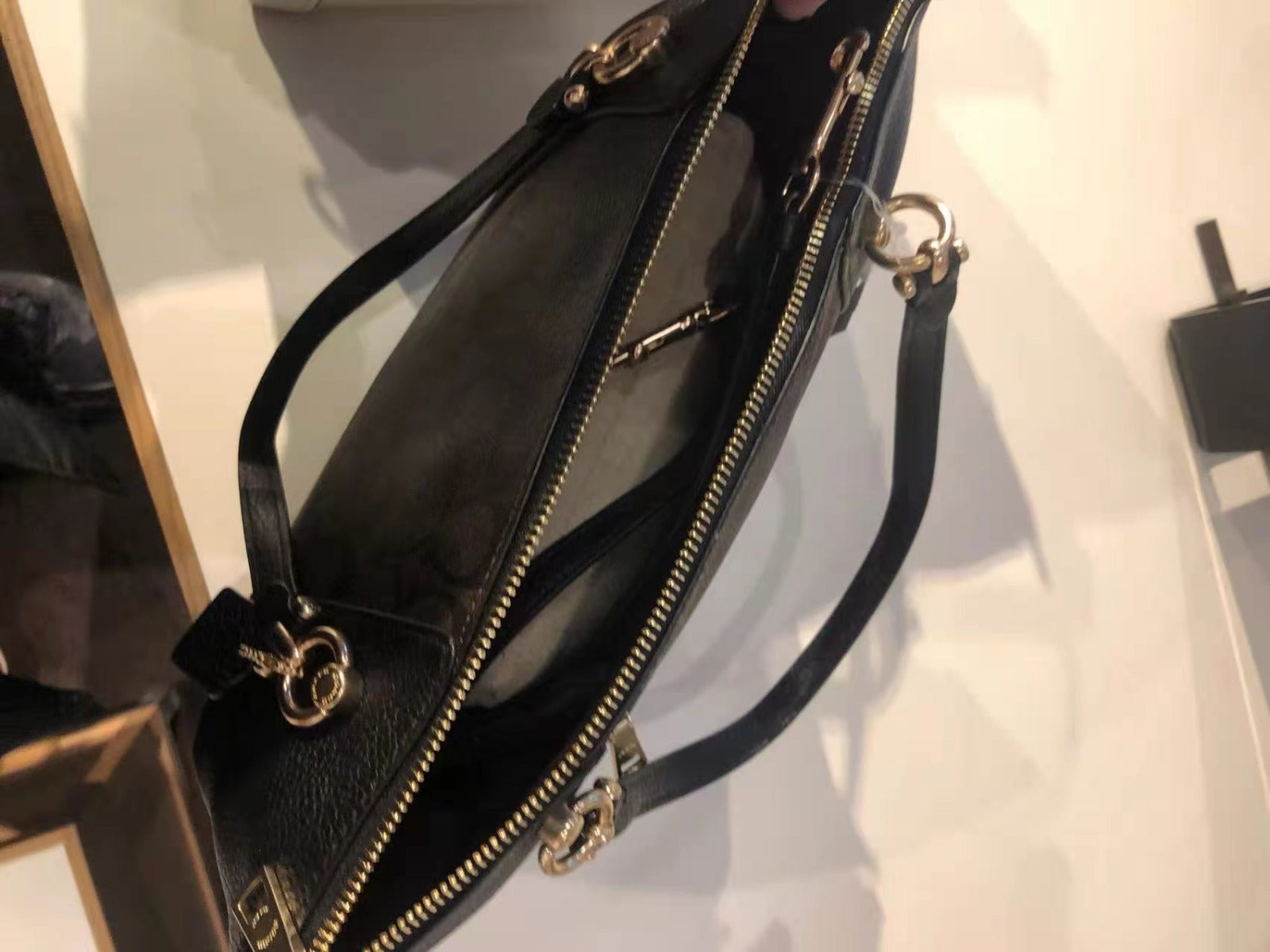 Coach C6230 Kacey Satchel In Signature Canvas Brown Black Coach C6230 Kacey Satchel In Signature Canvas Brown Black
